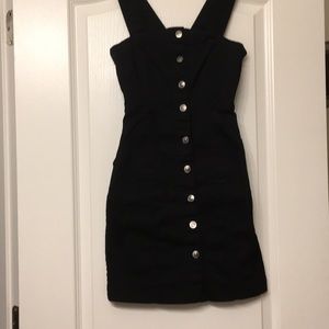 black button down denim dress